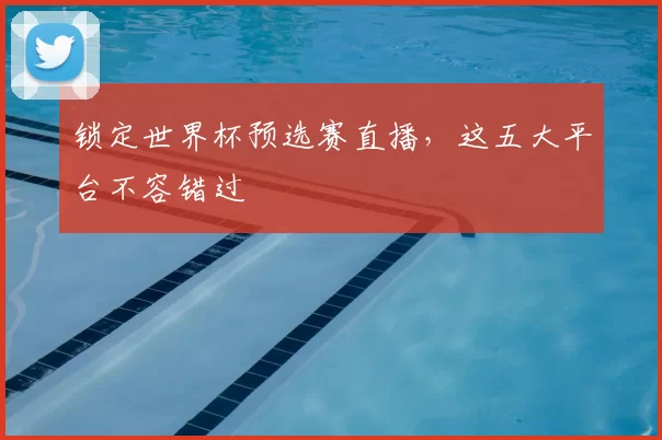 锁定世界杯预选赛直播，这五大平台不容错过