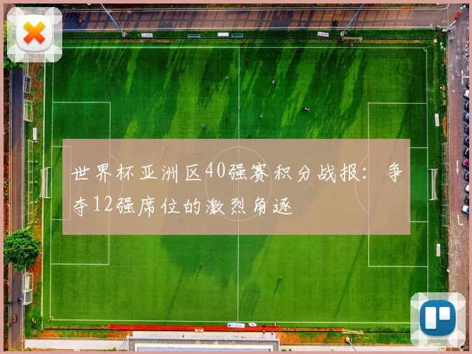 世界杯亚洲区40强赛积分战报:争夺12强席位的激烈角逐